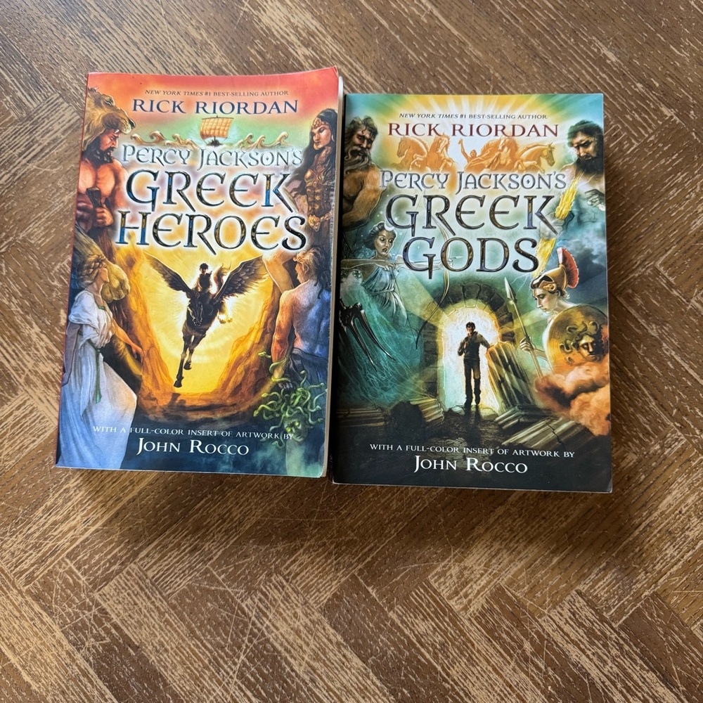 Rick Riordan Greek Heroes and Greek Gods Books